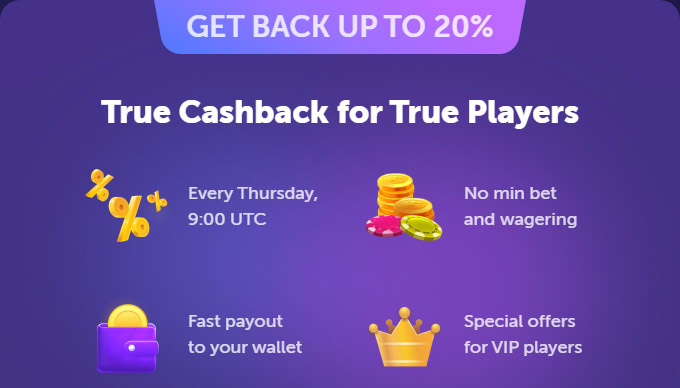 Up to +30 FS + 20% CASHBACK